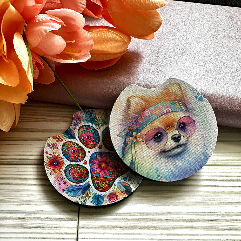 Pomeranian - Car Coaster