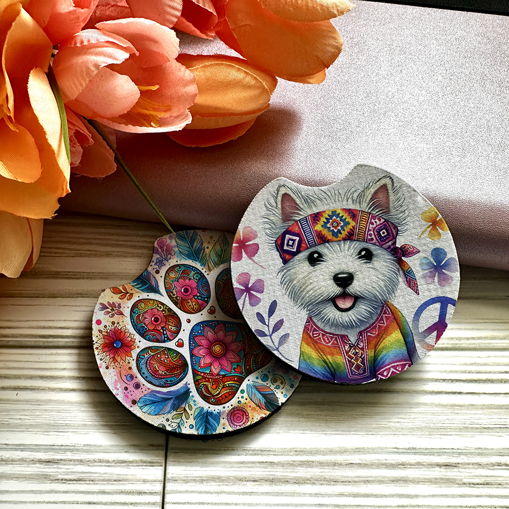 West Highland Terrier - Car Coaster