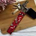 Handmade Wristlet Keychain - Dog Lover Pattern