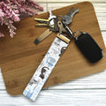 Handmade Wristlet Keychain - Cat Lover Pattern