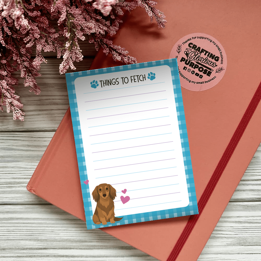Dachshund (LongHair) - Dog Notepad