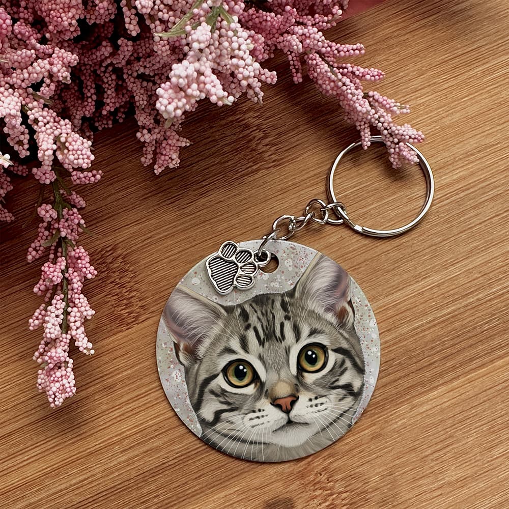 American Short Hair - Pet Keychain