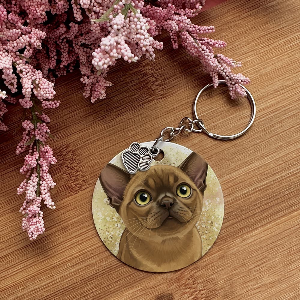 Burmese - Pet Keychain