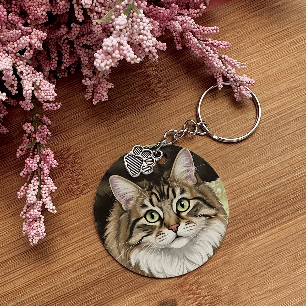Norwegian Forest- Pet Keychain