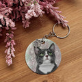 Tuxedo Gray Short Hair - Pet Keychain