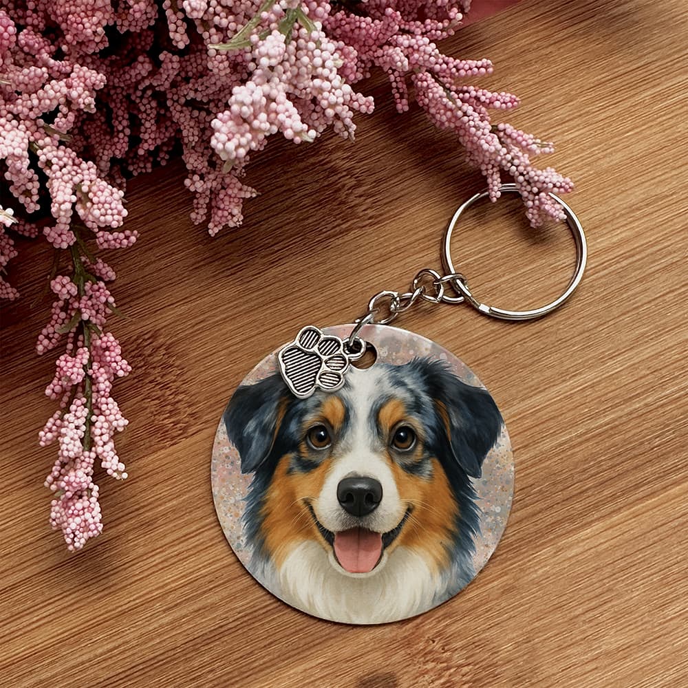 Australian Shepherd - Pet Keychain
