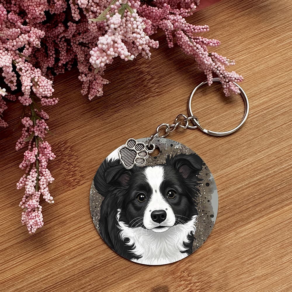 Border Collie - Pet Keychain