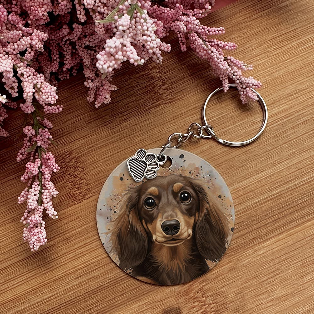 Dachshund (Long Haired) - Pet Keychain