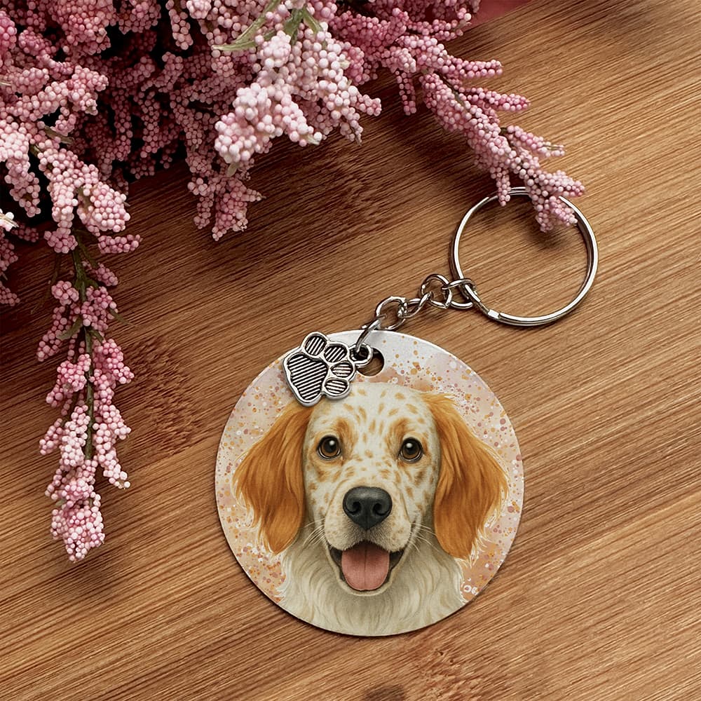 English Setter - Pet Keychain