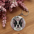 French Bulldog (Black & White) - Pet Keychain