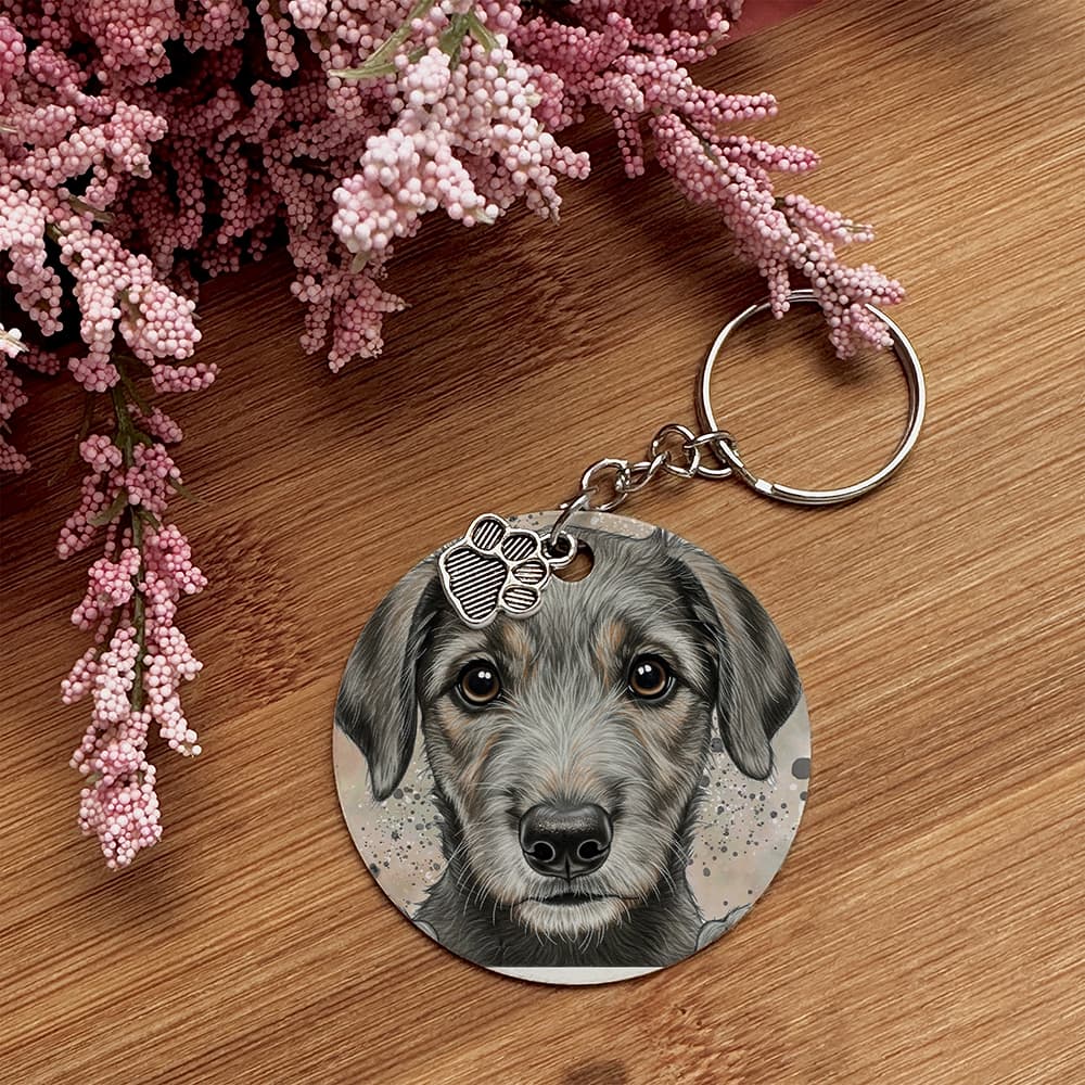 Irish Wolfhound - Pet Keychain