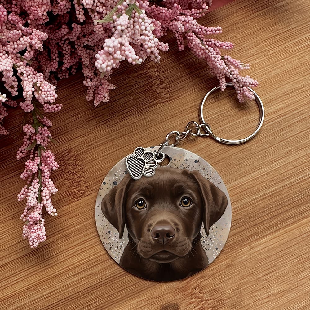 Labrador Retriever (Chocolate) - Pet Keychain
