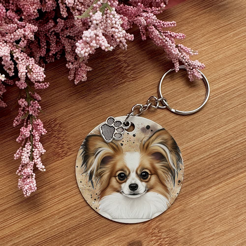 Papillon - Pet Keychain