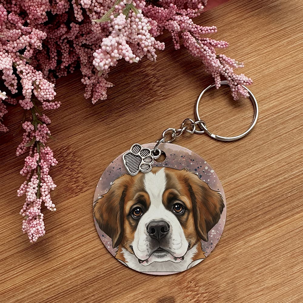 Saint Bernard - Pet Keychain